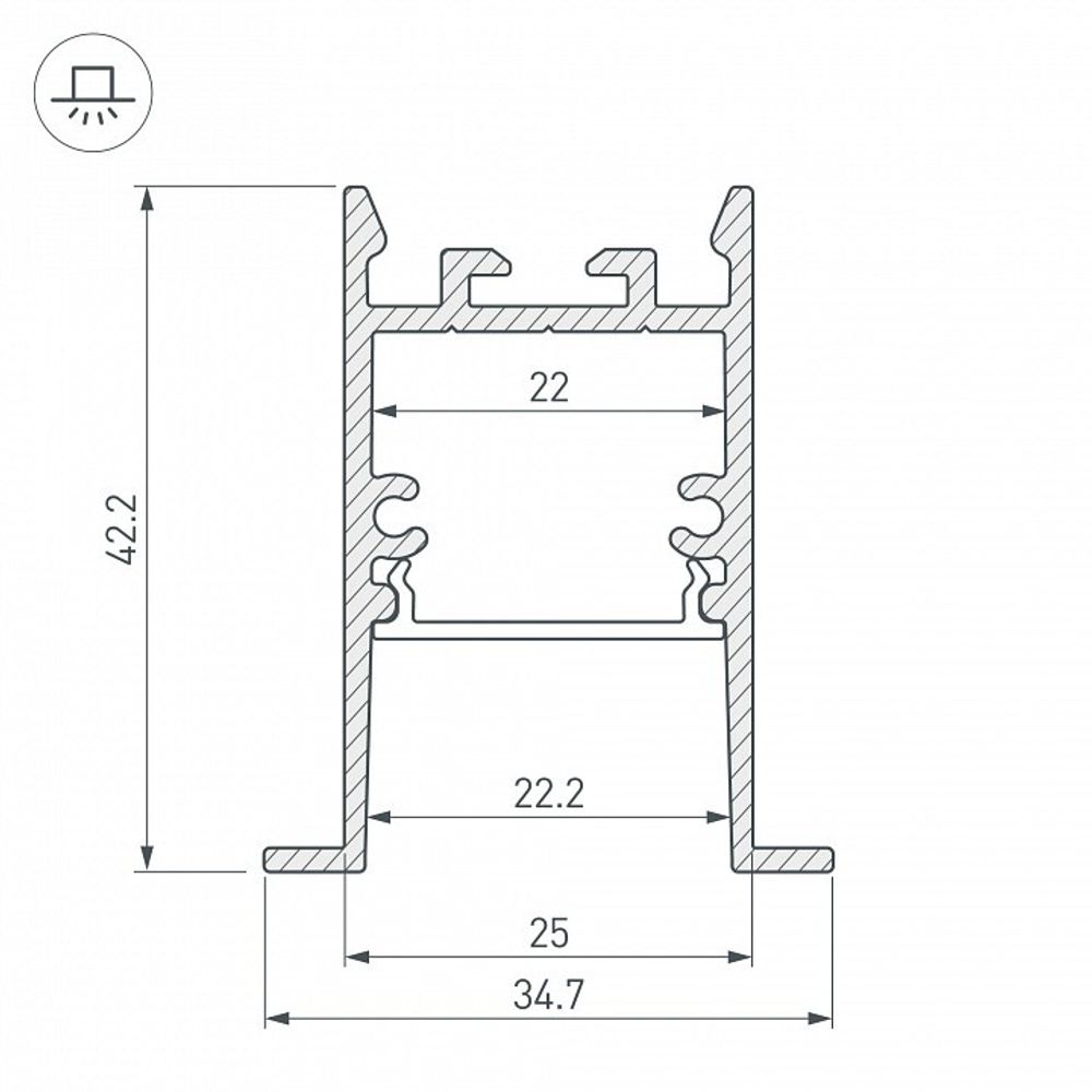 Профиль встраиваемый Arlight SL-COMFORT 031764