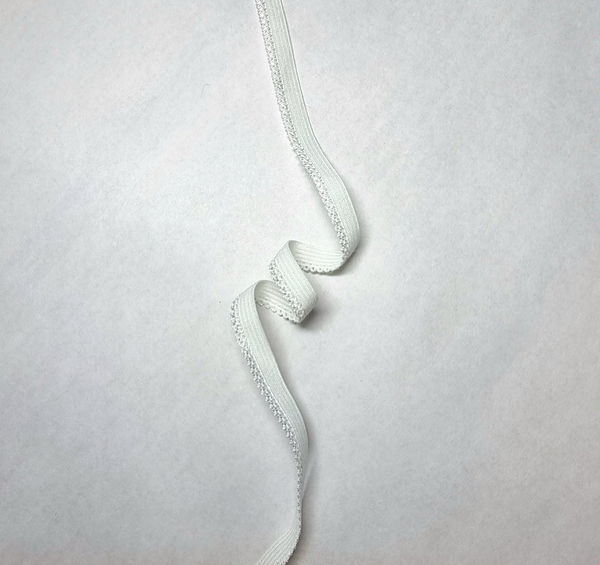 Ажурная резинка тонкая молочная 8 мм Китай