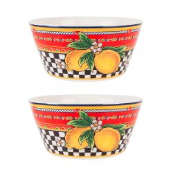 Набор салатников 2 шт "Sicilia Limone" d=14см (фарфор) (подарочная упаковка)