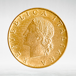 Italy 20 Lire 1970 R "Oak Branch", AU