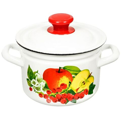 Кастрюля сталь, эмал, 2 л, с крыш, Керчь, 41704-102/6, в асс