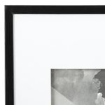Рамка 21х30 см с паспарту 15х21 см небьющаяся, багет 5 мм, пластик, BRAUBERG "Smart", черная, 391280