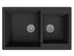 Мойка врезная Vivat 765020 2Ч МатЧерный Искусственный камень
