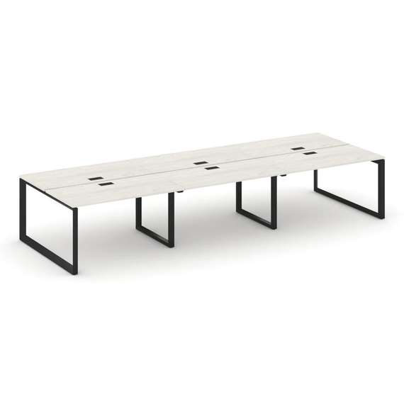 Style Project Рабочая станция двухсторонняя SN-59O.DRS-073 Дуб Наварра/Металл Черный/Черный Заглушка