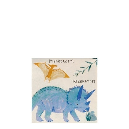 Салфетки маленькие “Dinosaur” 16 шт. (13х13 см)