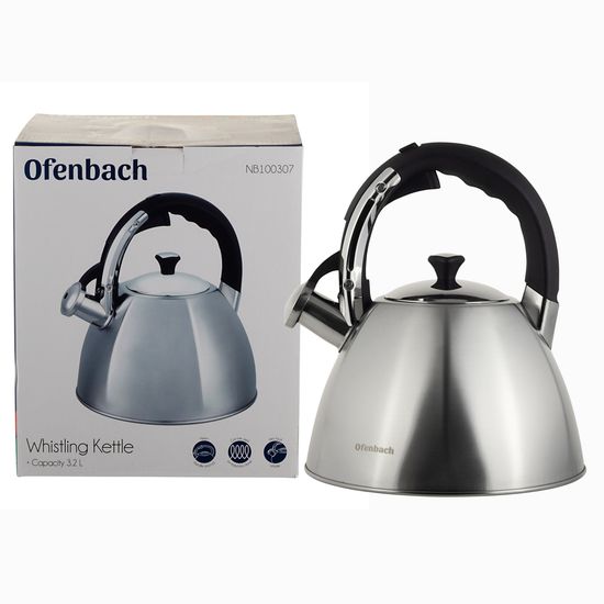 Чайник 3,2 л. из нержавеющей стали со свистком Ofenbach NB 100307