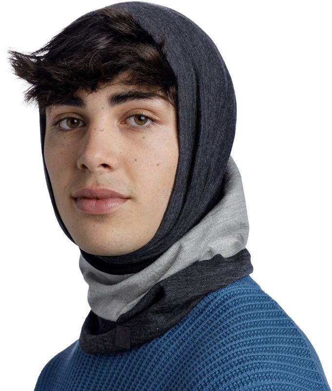 Тонкий шерстяной шарф-труба Buff Merino Move Graphite Фото 3