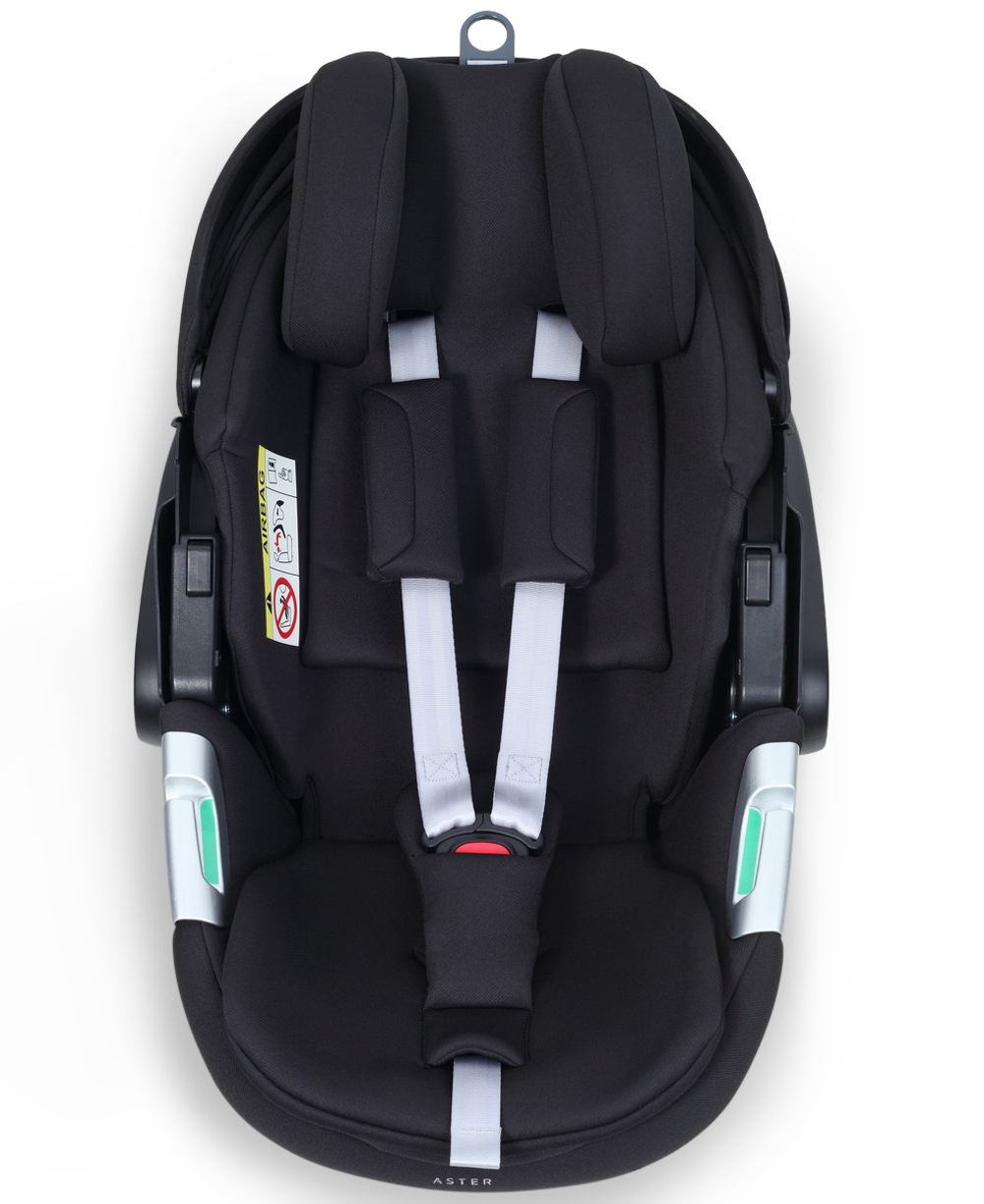 Детская коляска Rant Teo Soft 3 в 1 с автокреслом Aster Zero Black Cloud