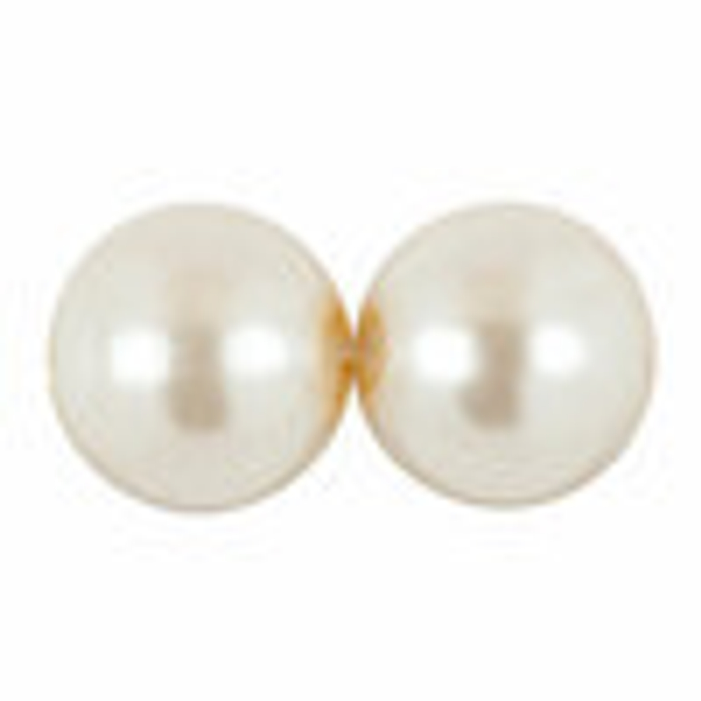 Бусина стеклянная "Zlatka"  на подложке в пакете с европодвесом стекло №28 кремовый матовый