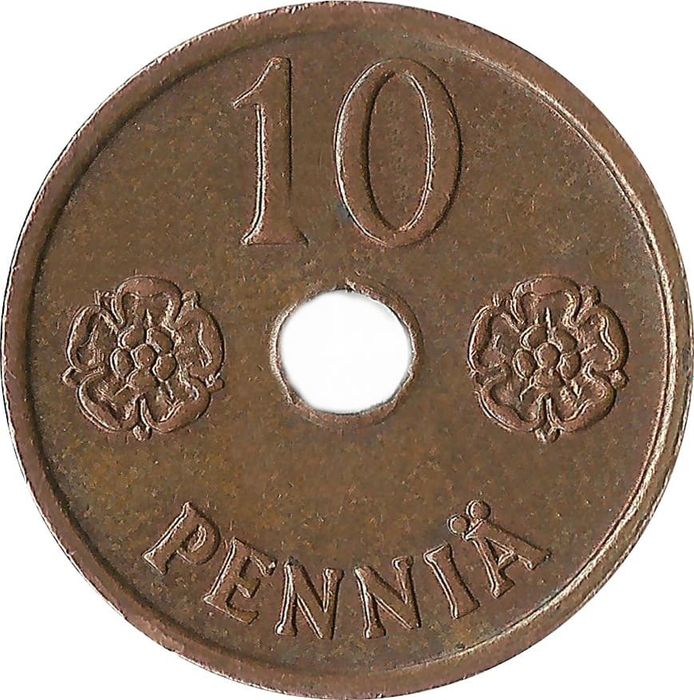 10 пенни 1942 Финляндия