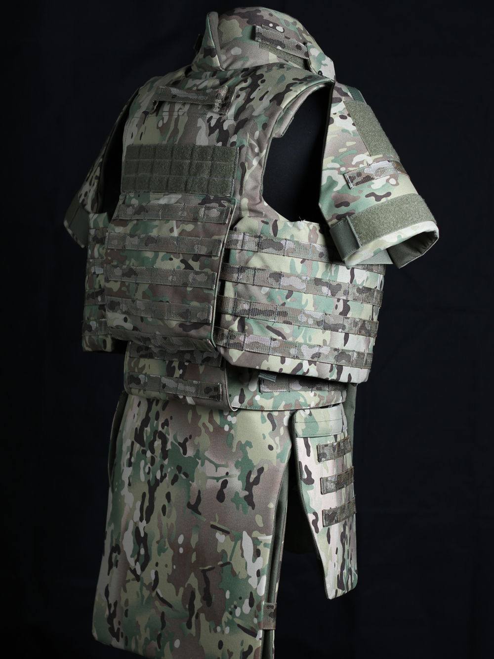 Жилет МСЗ2 + напашник, плечи, пояс, бёдра, пятиточечник + защитные вставки СВМПЭ Бр1, С2