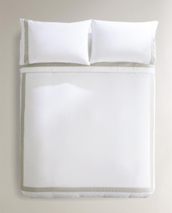 Пододеяльник Zara Home, хлопок 95%, лён 6%, однотонный, 9136/088
