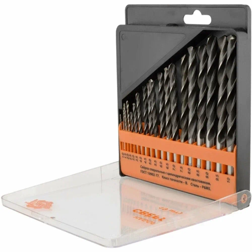 Набор сверл по металлу Professional 19шт пластиковый футляр