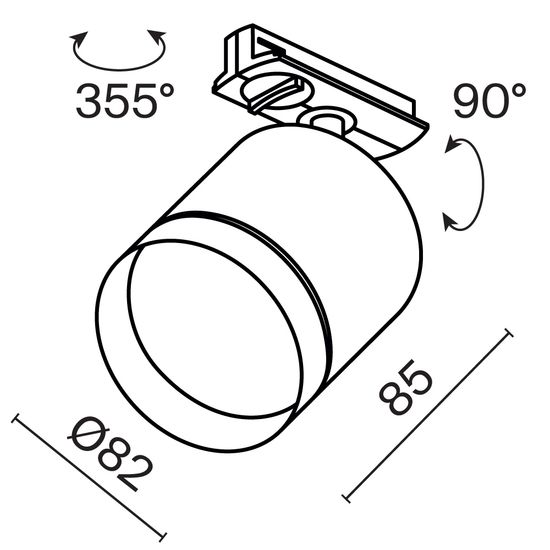 Трековый светильник Technical TR088-1-GX53-B