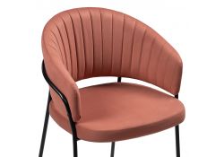 Стул на металлокаркасе Лео каштановый / черный