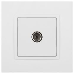 Розетка ЭРА Elegance 14-3101-01М TV одиночная, белый матовый