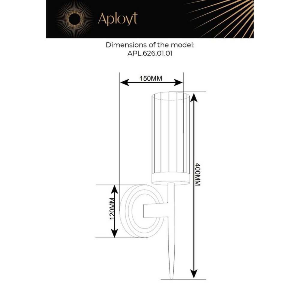 Настенный светильник Aployt Klaris APL.626.01.01