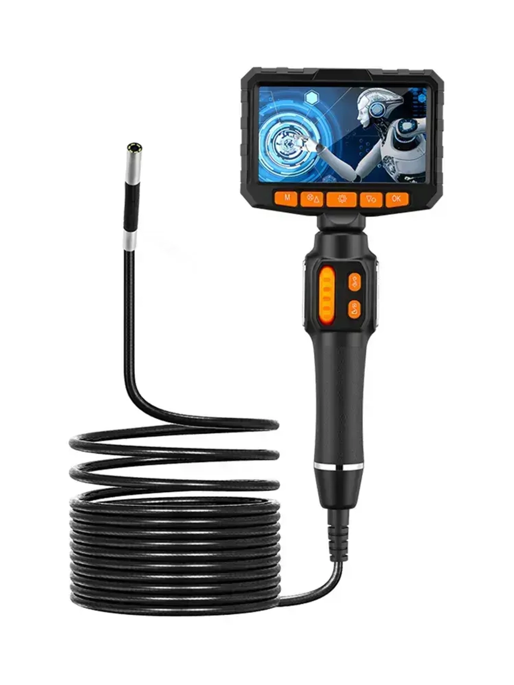 Поворотный эндоскоп 6 мм с Дисплеем /автомобильная камера /Бороскоп