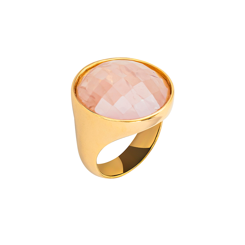 Кольцо Possebon quartz rose 16.5 мм K1155.9/16.5 R/G