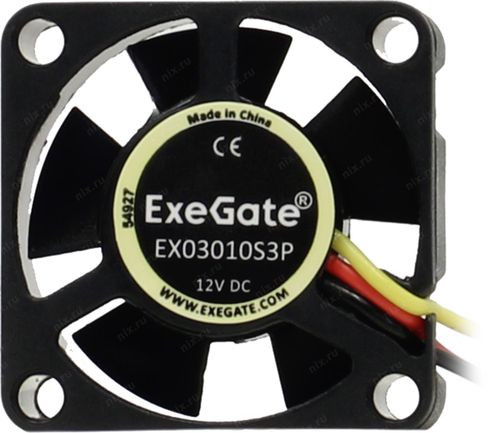 Вентилятор для корпуса 30x30x10 ExeGate &lt;EX281210RUS&gt; Mirage 30x10S (3пин, 30x30x10мм, 9000об/мин)