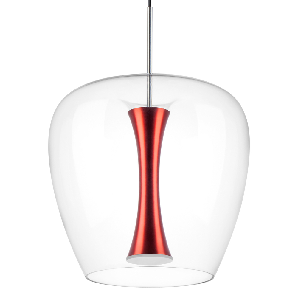 804202 Люстра CUPOLA LED 10W 500LM АЛЮМИНИЙ/КРАСНЫЙ 3000K