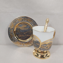 Кофейный набор "Природа" на 1 персону (Златоуст)