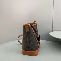 Celine Medium Bucket In Triomphe Canvas