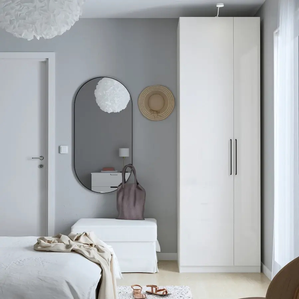 Платяной шкаф - IKEA PAX/FARDAL, 75x60x236 см, белый ПАКС/ФАРДАЛЬ ИКЕА