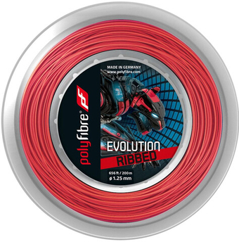 Теннисные струны Polyfibre Evolution Ribbed (200 m) - red