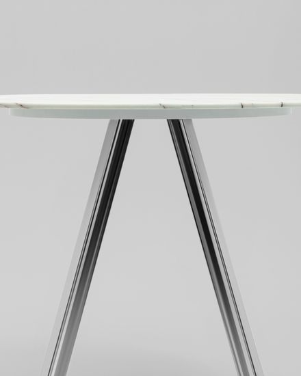 Стол обеденный Хьюстон D100 белый стеклянный