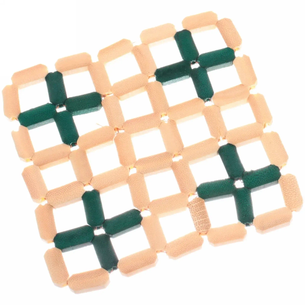 Подставка под горячее бамбуковая «Цветы» 13*13см