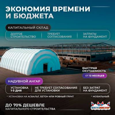 Мобильный развлекательный ангар «ЭвентПлаза», 50×24×12 м