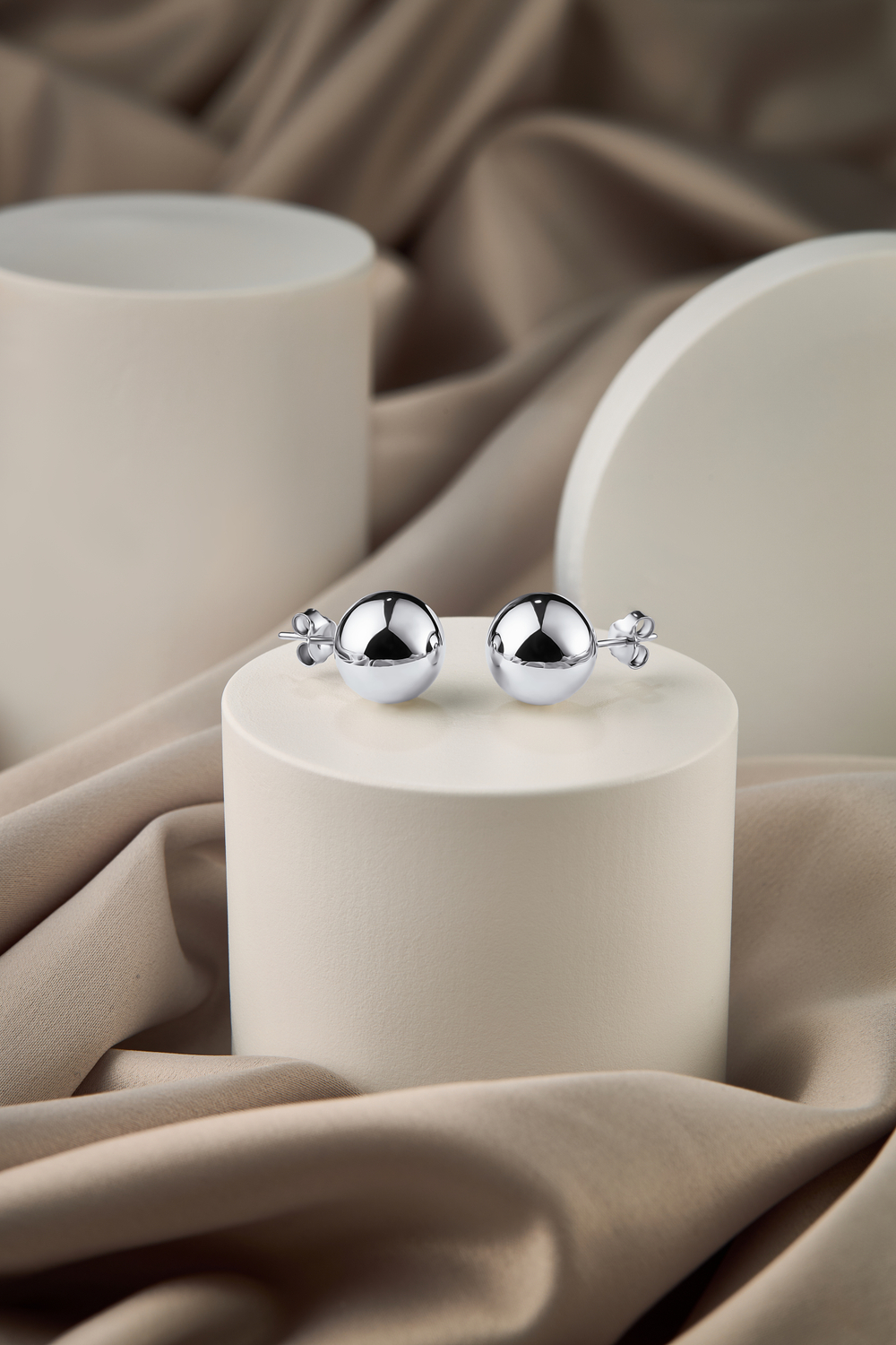 Серьги серебряные 925 шары