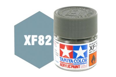 XF-82 Краска Tamiya, Океанский Серый 2 Матовый (Ocean Gray 2 RAF), акрил 10мл