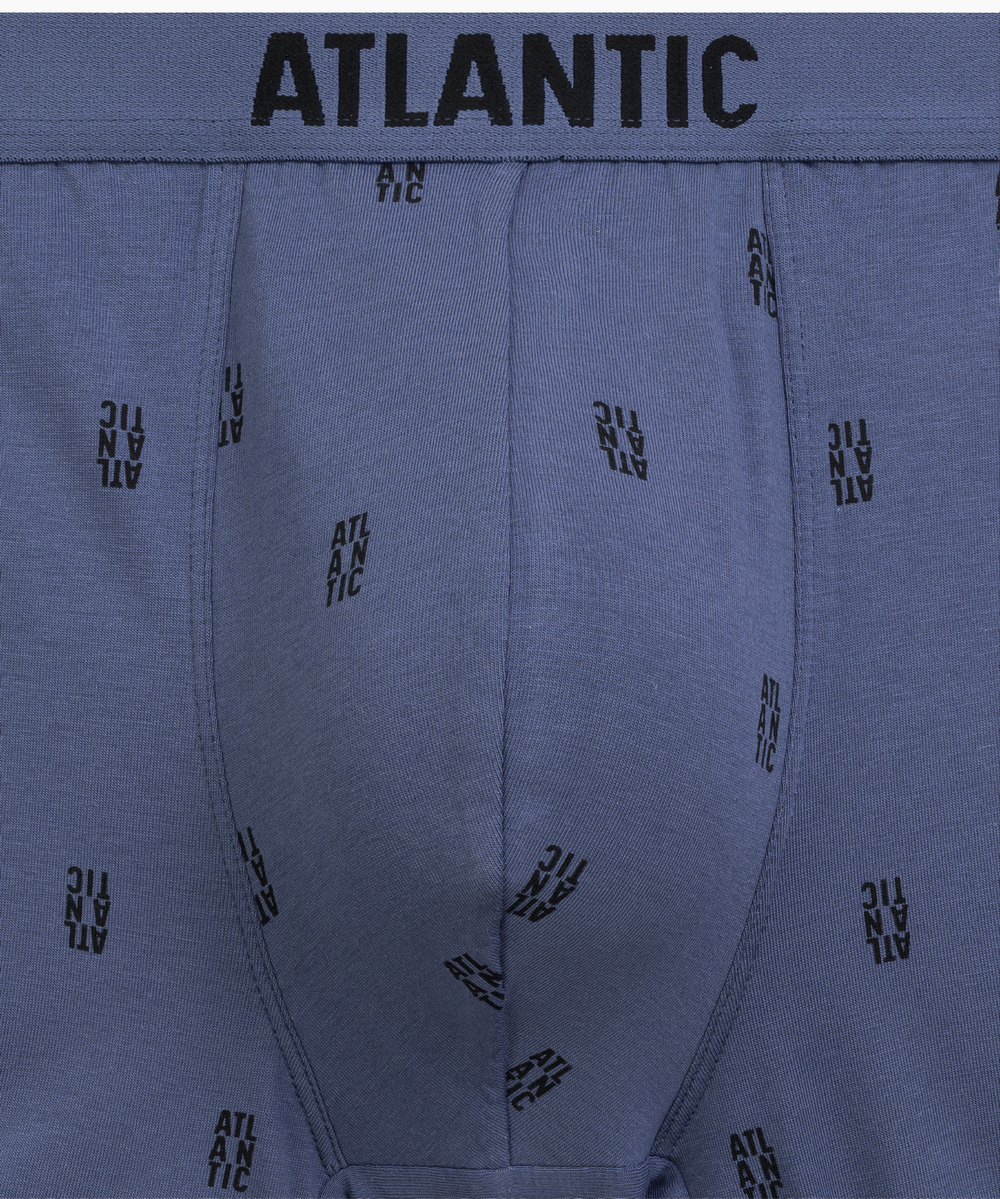 Мужские трусы шорты Atlantic, набор из 3 шт., хлопок, деним + темно-синие + темно-серые, 3MH-227