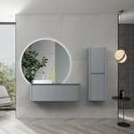 Тумба с раковиной Black&White Universe 120 см U915.1200 L glossy light grey