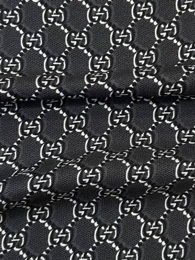 Шелк Gucci темно-серый с дизайнерским лого