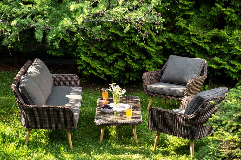 "Прованс" лаунж-зона плетеная из искусственного ротанга, цвет коричневый