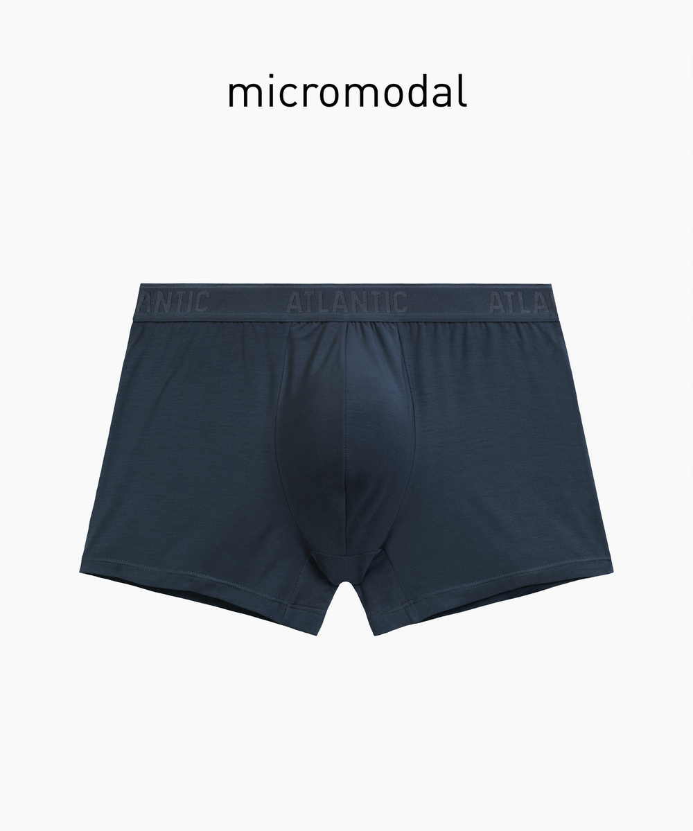 Мужские трусы шорты Atlantic, 1 шт. в уп., микромодал, сине - зеленые, MH-1204