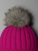 Шапка зимняя детская с помпоном на завязках и снуд