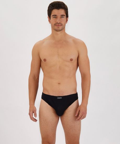 Мужские трусы (3шт) слипы спорт Atlantic 3BMP-322, черный+серый+графит