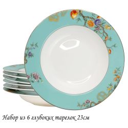 Lenardi 145-476 Набор из 6 глубоких тарелок 23см HANOMI в под.уп.(х6)Костяной фарфор