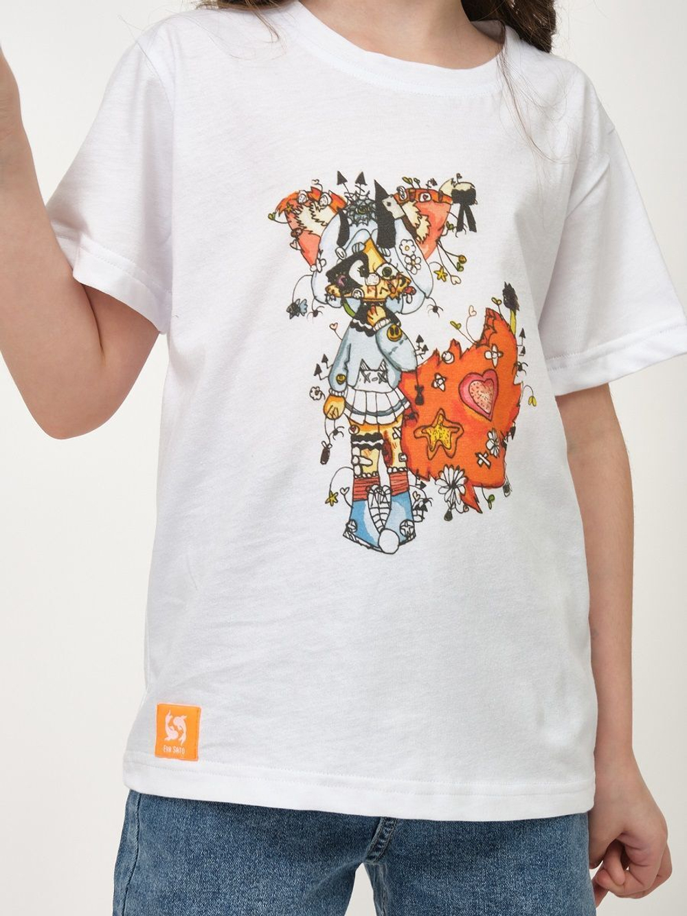 Детская футболка с принтом Moon (Размер: 152-158) (Цвет: белый)