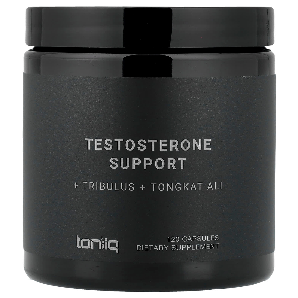 Toniiq, поддержка тестостерона, 120 капсул