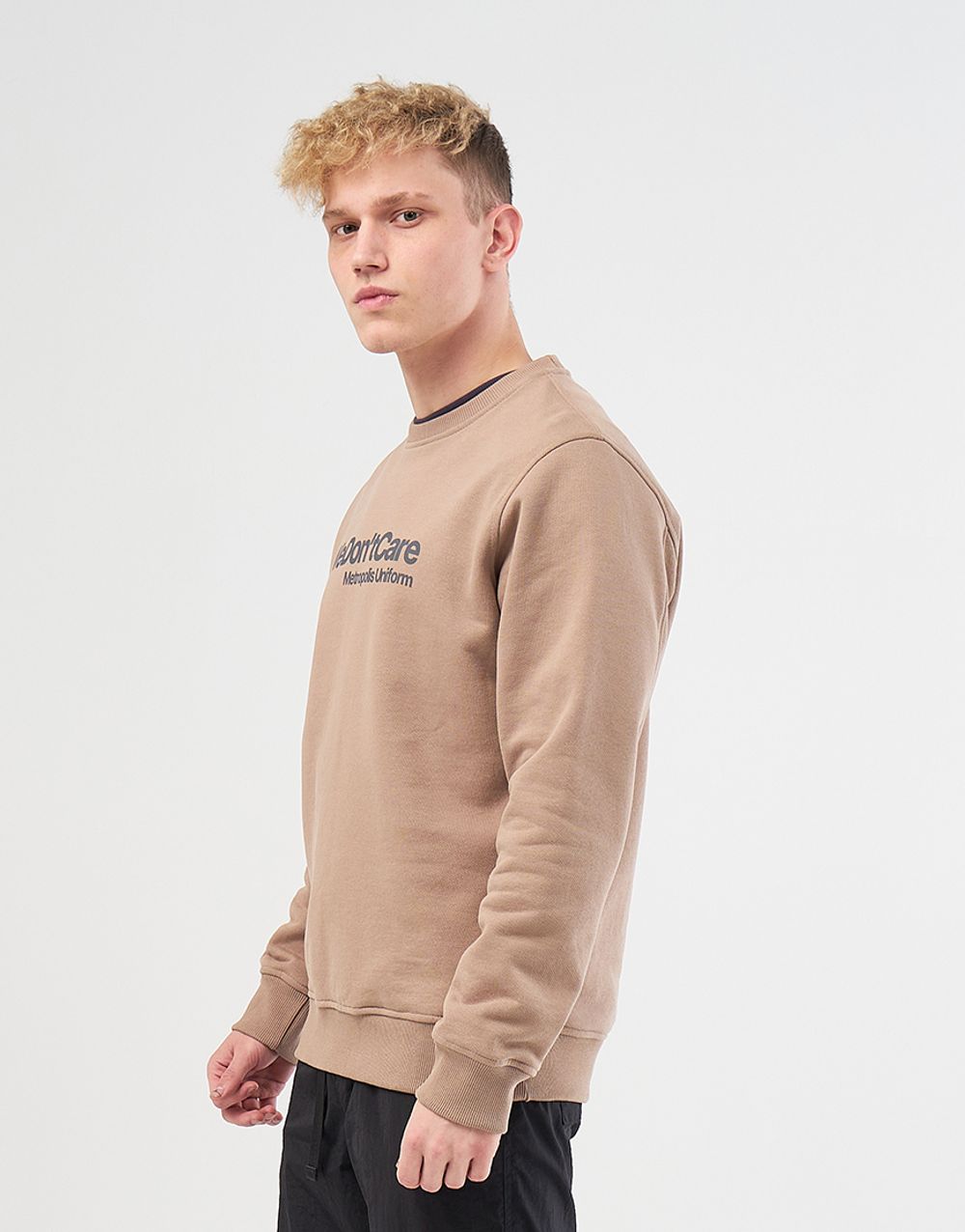 Толстовка We Don’t Care Basic Logo Sweatshirt Beige
