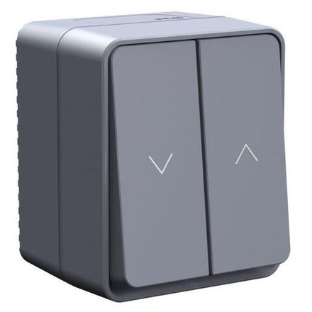 Выключатель для жалюзи 2-кл. ОП AtlasDesign PROFI 10А IP54 антрацит SE ATN544019