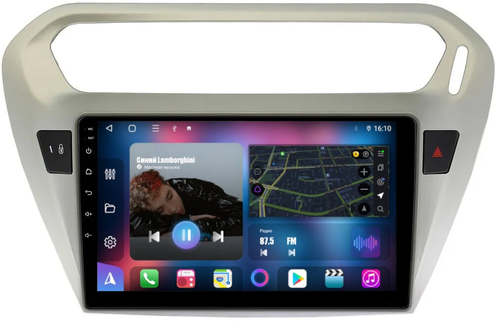 Магнитола для Peugeot 301 / Citroen C-Elysee - FarCar 294M монитор 9" QLED на Android 13, 8 ядер (TS18), CarPlay, 4G SIM-слот