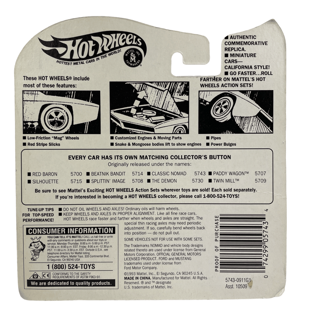 Hot Wheels Vintage Series: Classic Nomad (Antifreeze) (1993)