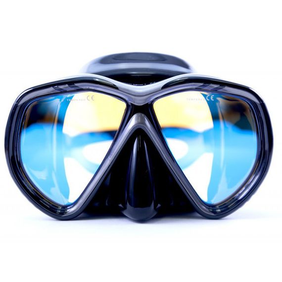 Маска с просветленными линзами Sargan Вуокса Черный силикон Черная рамка