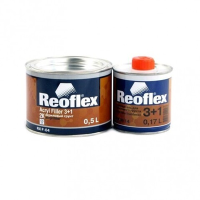 REOFLEX Грунт 3+1 REOFLEX Черный (0,5л+отв.0,17л) (к-т)